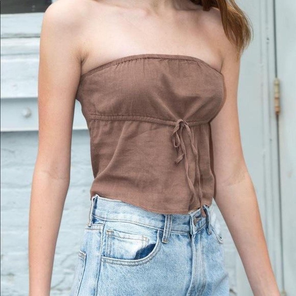 brandy melville brown kinsley tube top